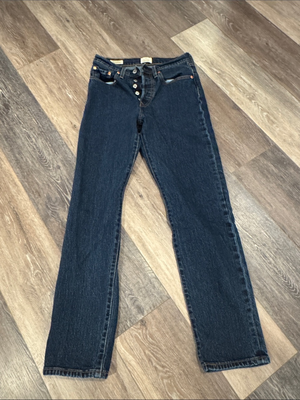Levi's Straight Leg Dark Blue Women's Jeans